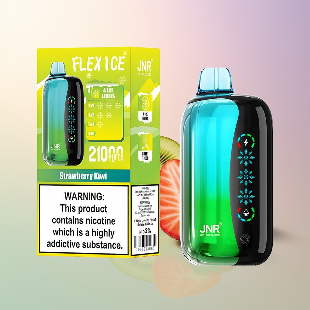 JNR Flex Ice 21000 Puffs Strawberry Kiwi Adjustable Airflow Dual Mesh Type-C
