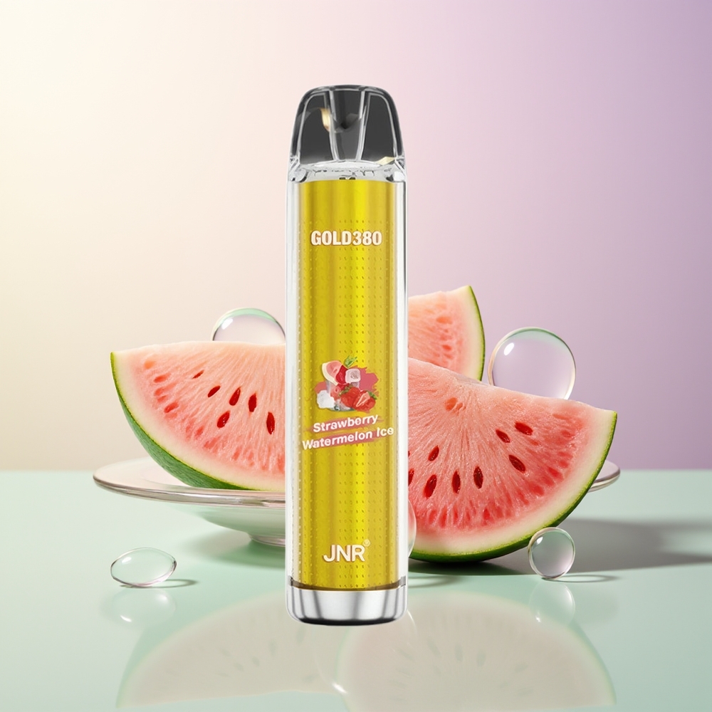 JNR Glod380 6000 Puffs Strawberry Watermelon Ice Disposable Vape 1500mAh 10ohm Mesh 13ml