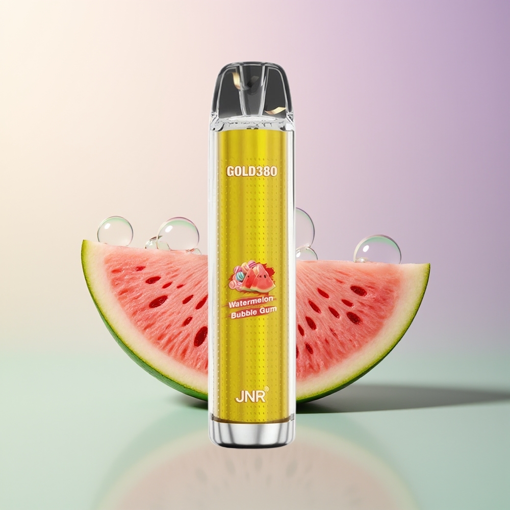 JNR Glod380 6000 Puffs Watermelon Bubble Gum Disposable Vape 1500mAh 10ohm Mesh 13ml
