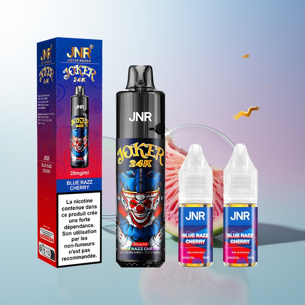 JNR Joker 24000 Puffs Blue Razz Cherry Disposable Vape 2+10ml Refillable 800mAh