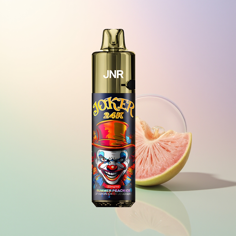 JNR Joker 24000 Puffs Summer Peach Ice Refillable 2+10ml Visible E-liquid 800mAh Type-C 2