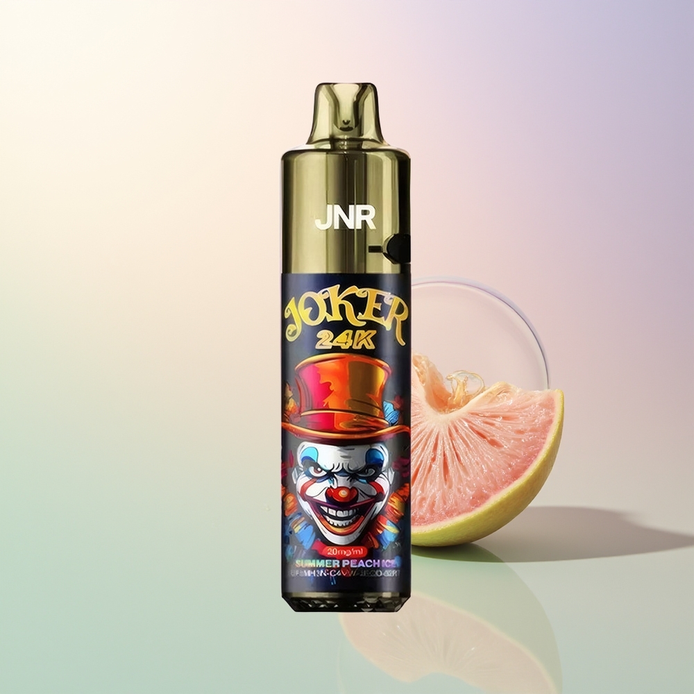 JNR Joker 24000 Puffs Summer Peach Ice Refillable 2+10ml Visible E-liquid 800mAh Type-C 2