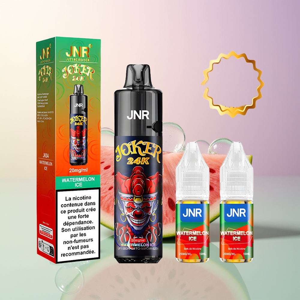JNR Joker 24000 Puffs Watermelon Ice Refillable 2+10ml 800mAh Type-C