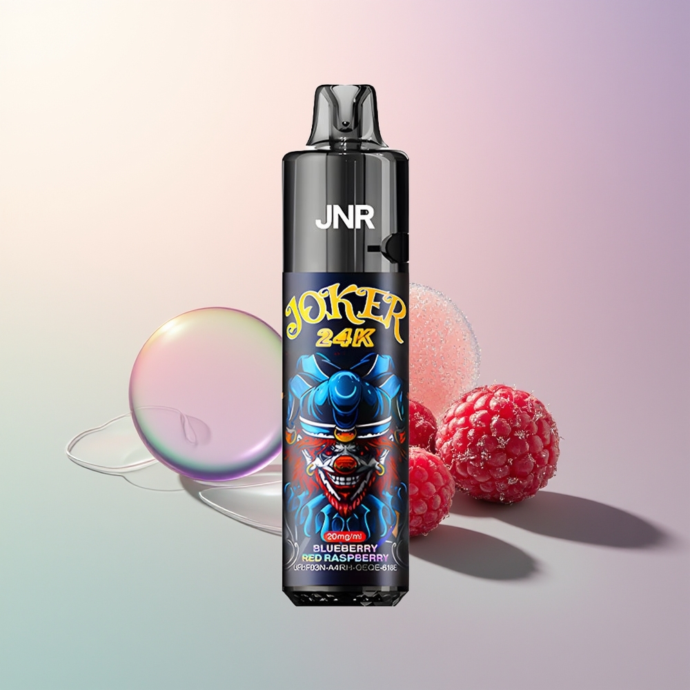 JNR Joker 24K 24000 Puffs Blueberry Red Raspberry 2+10ml Refillable Pod 800mAh TPD Compliant