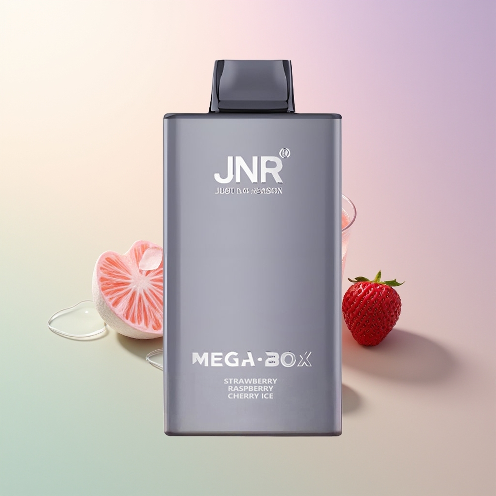 JNR Mega Box 25000 Puffs Strawberry Raspberry Cherry Ice Disposable Vape with 30ml E-liquid 850mAh Battery Dual Mesh Coil Type-C Quick Charge