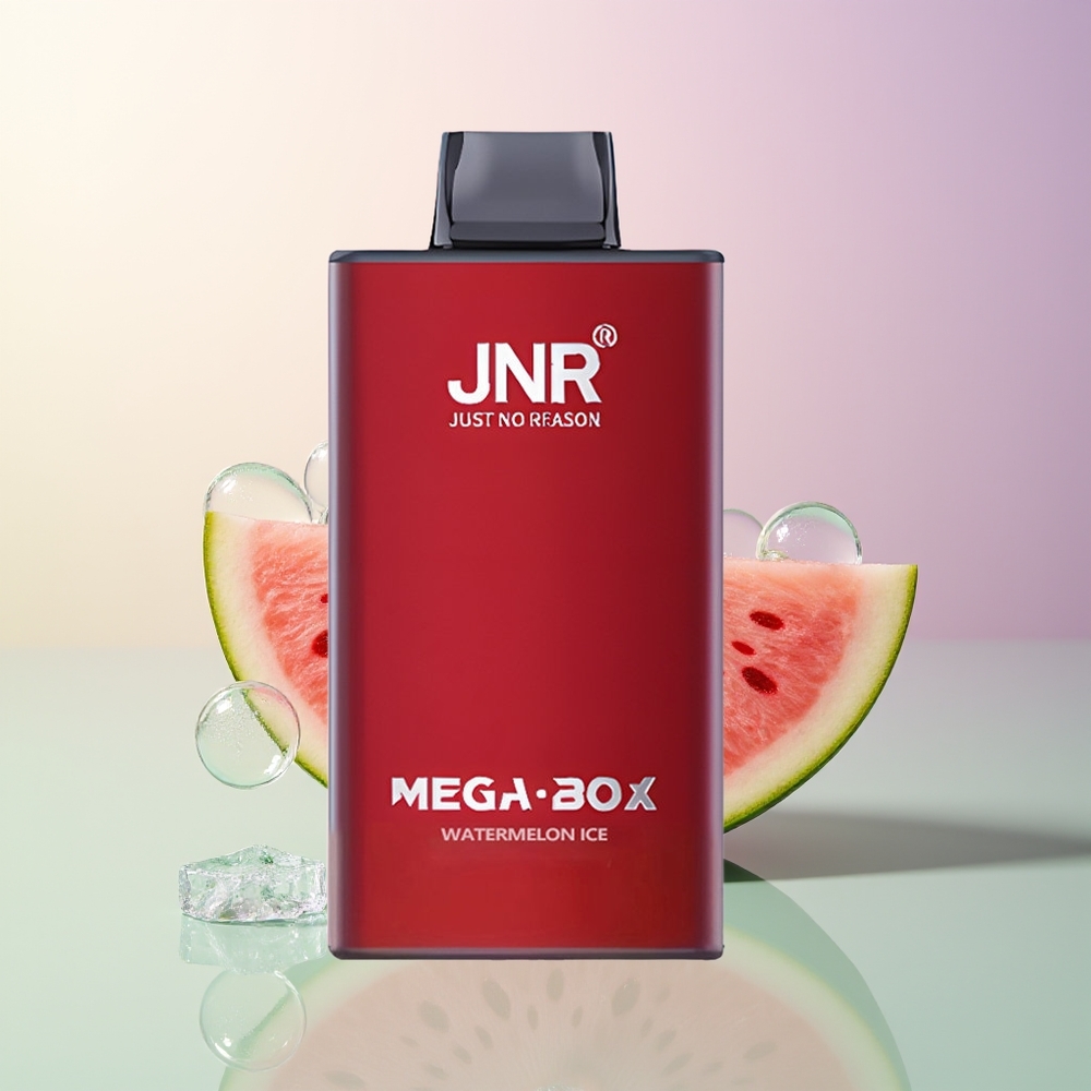 JNR Mega Box 25000 Puffs Watermelon Ice Disposable Vape Dual Mesh Coil Type-C Quick Charge 30ml 850mAh