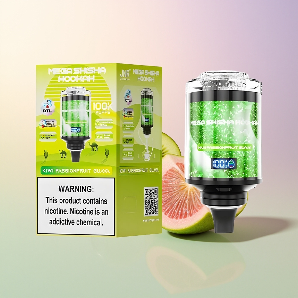 JNR Mega Shisha Hookah 100K Kiwi Passionfruit Guava Desktop Interactive Smart Screen