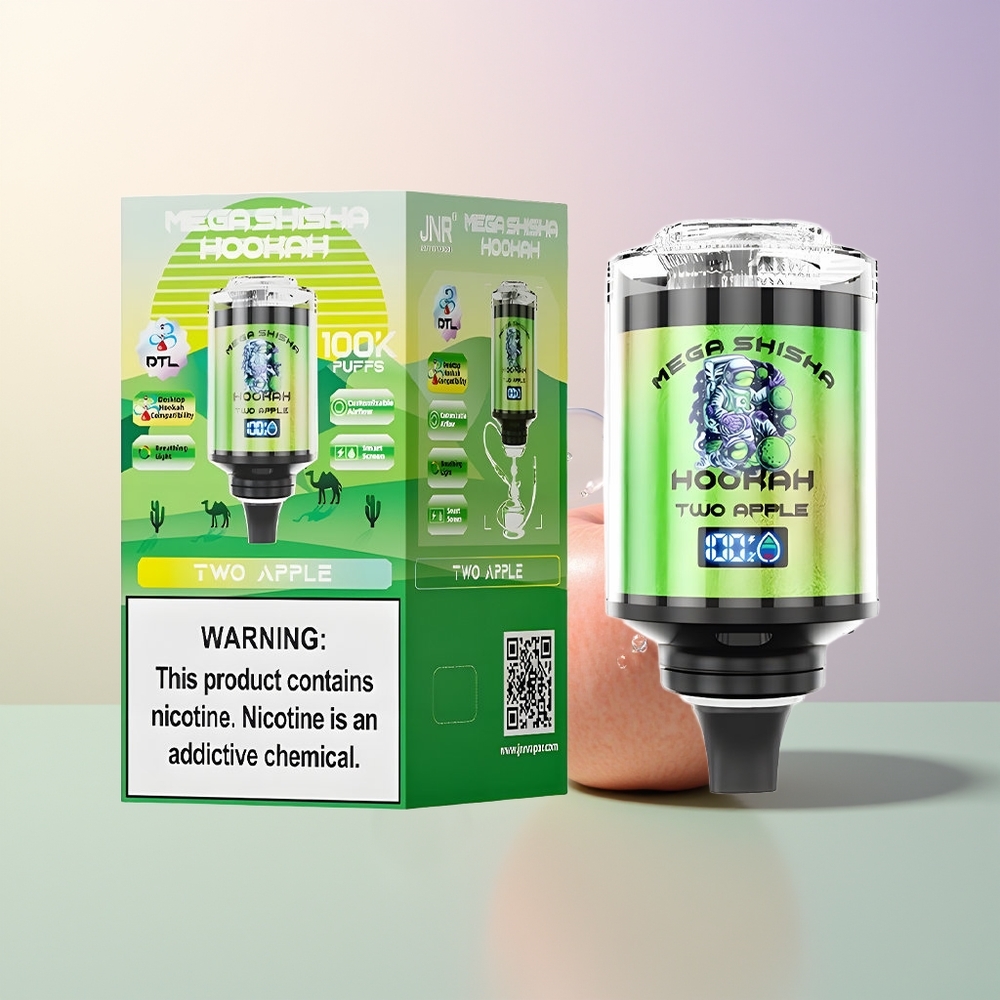 JNR Mega Shisha Hookah 100K Two Apple Desktop Touch Smart Screen Adjustable Airflow
