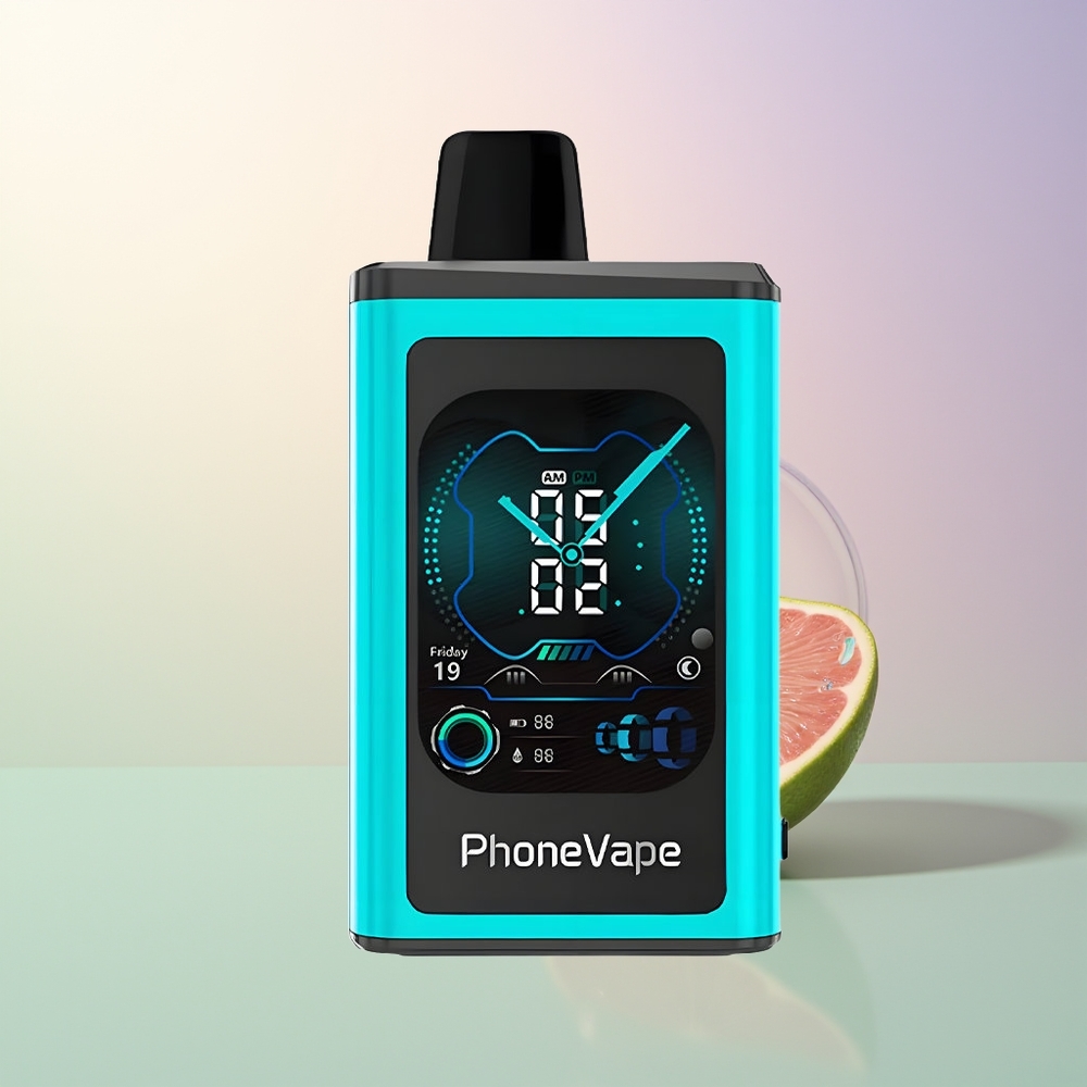 JNR PhoneVape 30000 Miami Mint Rechargeable Turbo Adjustable Airflow App Control Call Text Camera Lock Display 25
