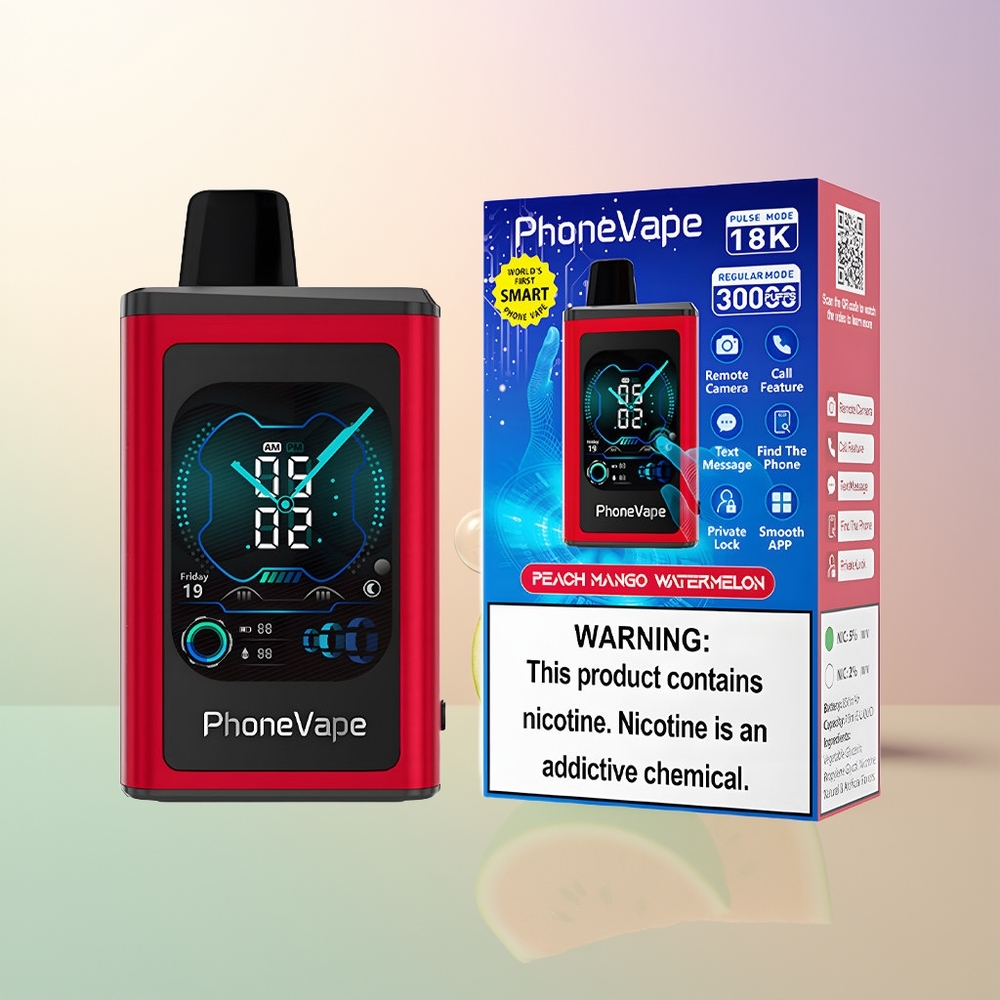 JNR PhoneVape 30000 Turbo Peach Mango Watermelon Rechargeable App Control