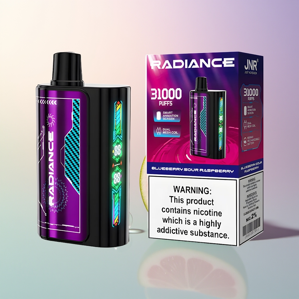 JNR Radiance 31000 Puffs Blueberry Sour Raspberry 28ml Dual Mesh 950mAh Type-C 2