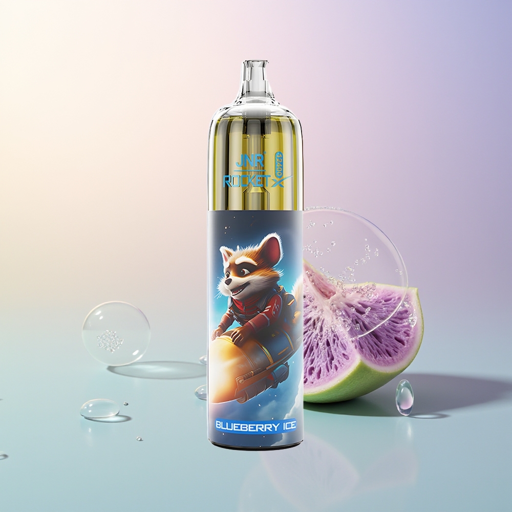 JNR Rocket-X 12400 Puffs Blueberry Ice Adjustable Airflow RGB 12ohm Mesh 850mAh 25ml Type-C 0/2/5