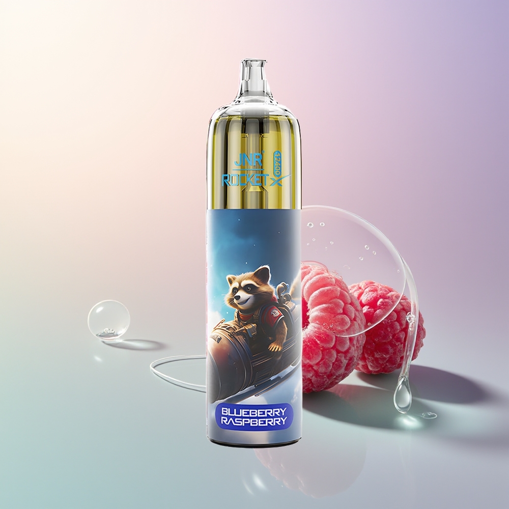 JNR Rocket-X 12400 Puffs Blueberry Raspberry Adjustable Airflow RGB 12ohm Mesh 850mAh Type-C