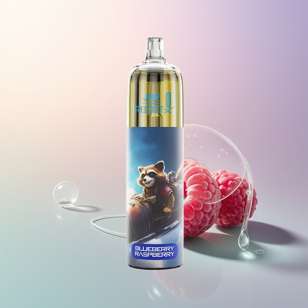 JNR Rocket-X 12400 Puffs Blueberry Raspberry Adjustable Airflow RGB 12ohm Mesh 850mAh Type-C