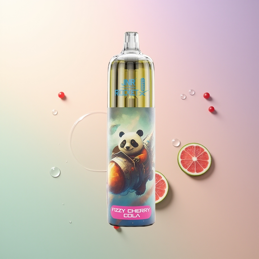 JNR Rocket-X 12400 Puffs Fizzy Cherry Cola Adjustable Airflow RGB 12ohm Mesh 850mAh 25ml Type-C 025