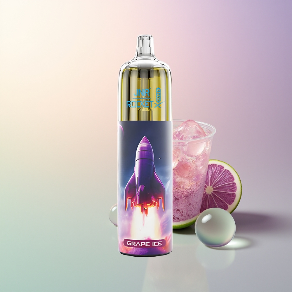 JNR Rocket-X 12400 Puffs Grape Ice Adjustable Airflow RGB 12ohm Mesh 850mAh 25ml Type-C