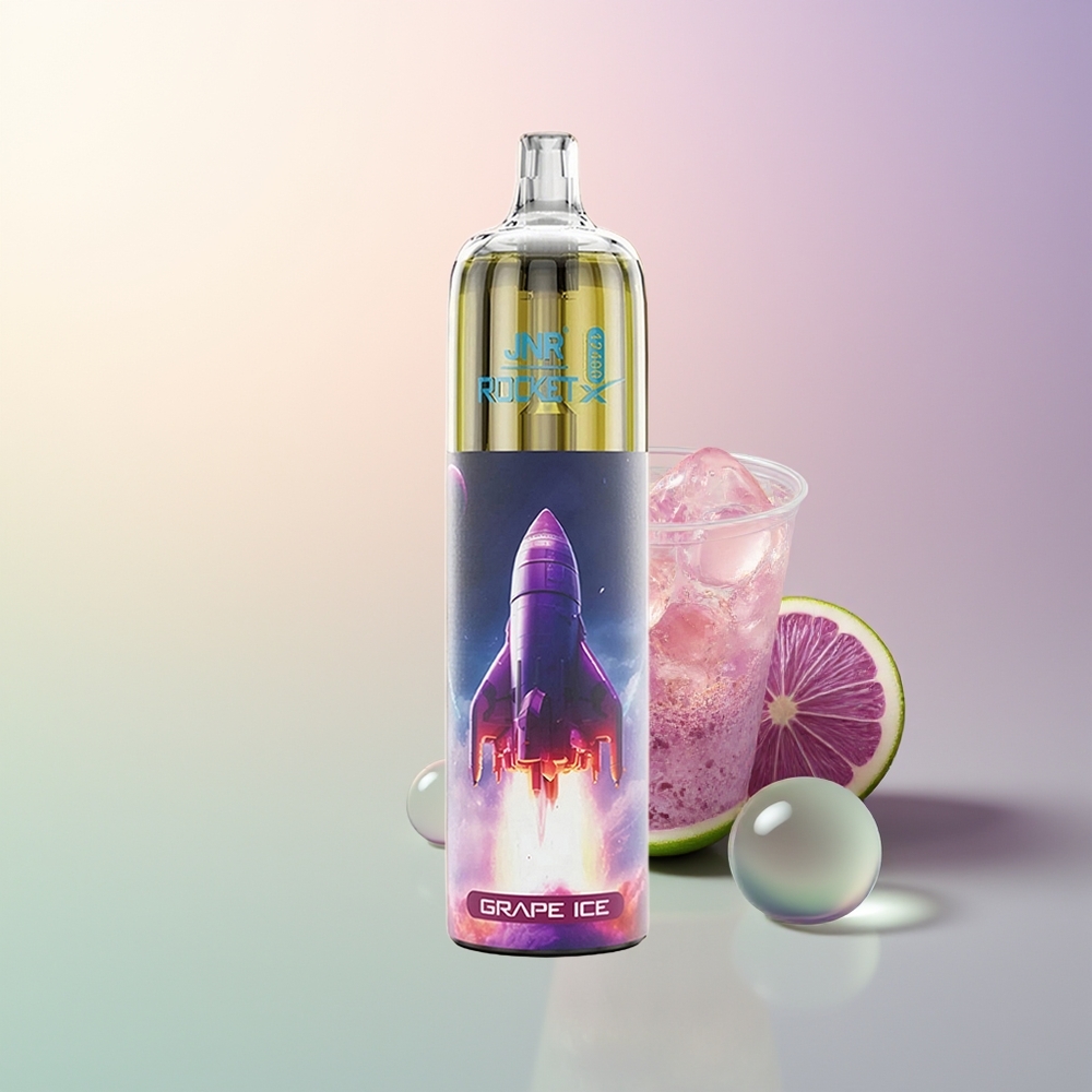JNR Rocket-X 12400 Puffs Grape Ice Adjustable Airflow RGB 12ohm Mesh 850mAh 25ml Type-C