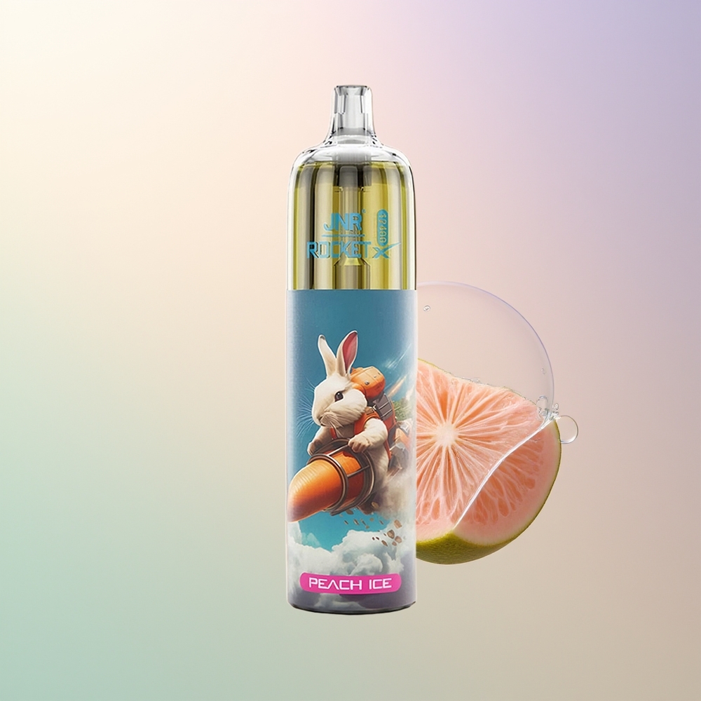 JNR Rocket-X 12400 Puffs Peach Ice Adjustable Airflow RGB 12ohm Mesh 850mAh 25ml Type-C