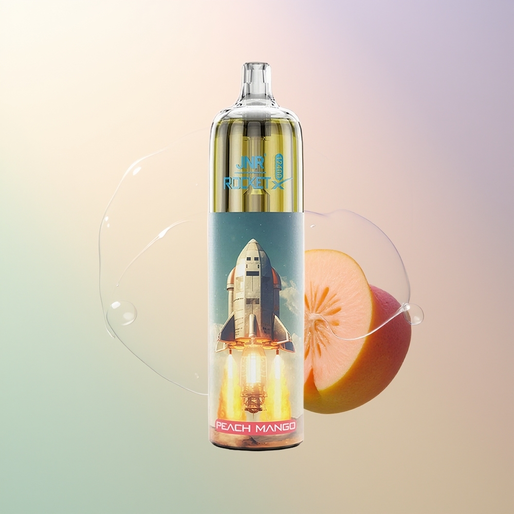 JNR Rocket-X 12400 Puffs Peach Mango Adjustable Airflow RGB 12ohm Mesh 850mAh 25ml Type-C