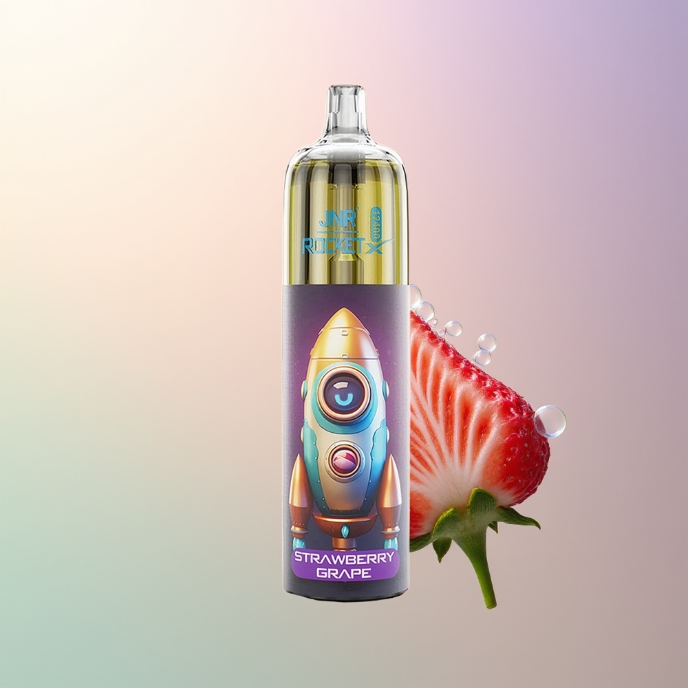 JNR Rocket-X 12400 Puffs Strawberry Grape Adjustable Airflow RGB Type-C Quick Charge