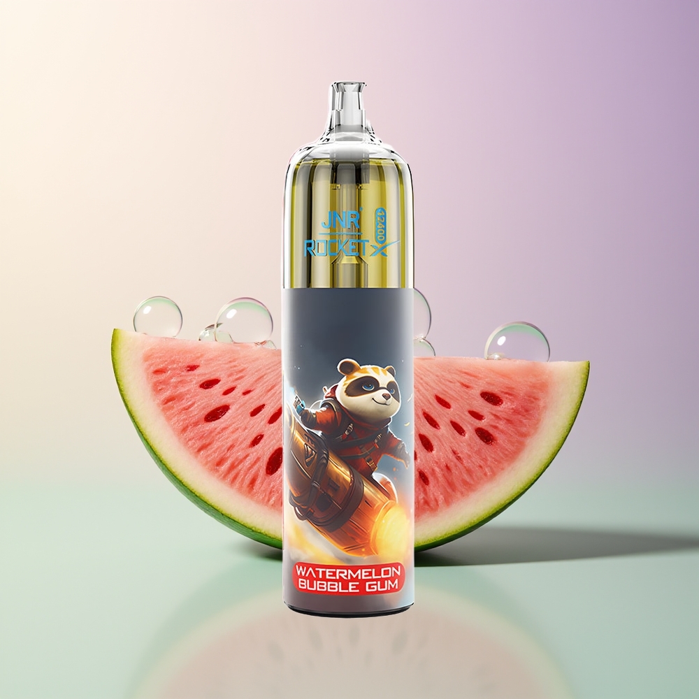 JNR Rocket-X 12400 Puffs Watermelon Bubble Gum Disposable Vape Adjustable Airflow RGB 12ohm Mesh 850mAh Type-C 25ml 025
