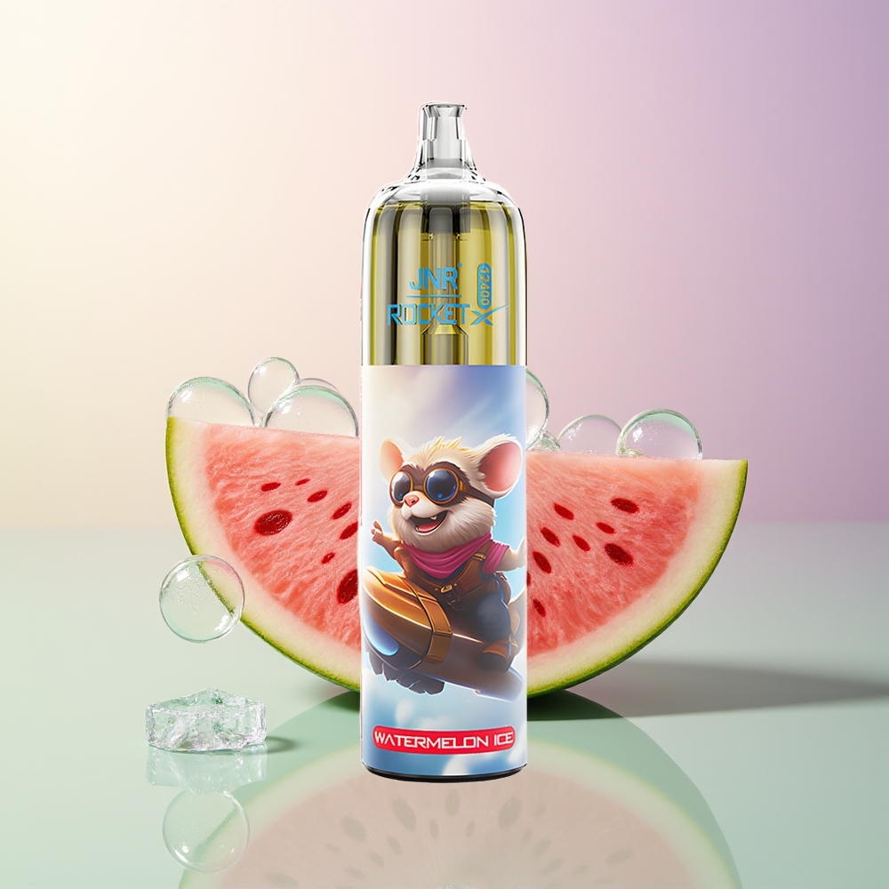 JNR Rocket-X 12400 Puffs Watermelon Ice Adjustable Airflow RGB 12ohm Mesh 850mAh 25ml Type-C