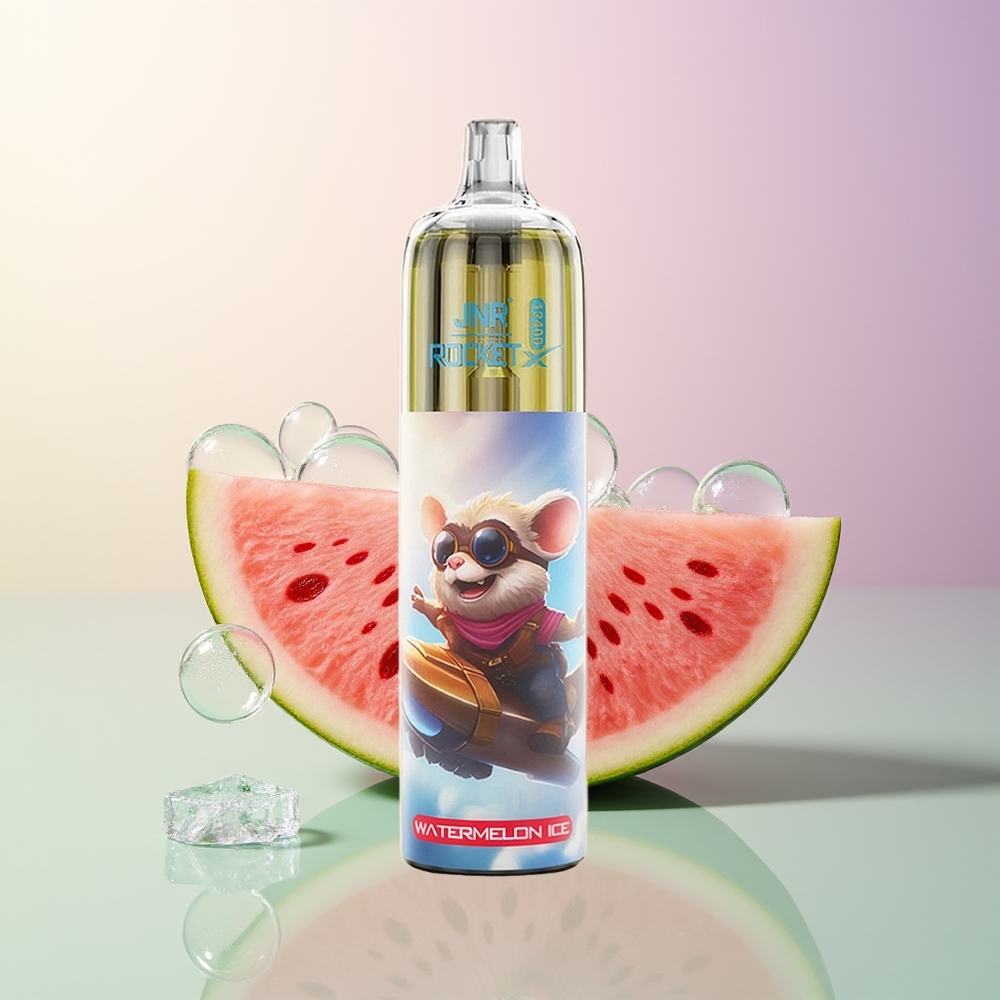 JNR Rocket-X 12400 Puffs Watermelon Ice Adjustable Airflow RGB 12ohm Mesh 850mAh 25ml Type-C