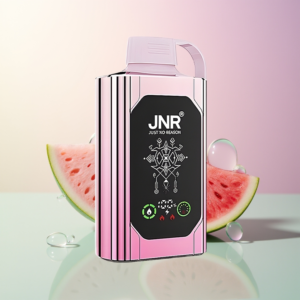 JNR Shisha Hookah Box 20500 Puffs Cherry Watermelon Freeze HD Display 1000mAh 25ml Dual Mesh Dual Core Type-C 0/2/5