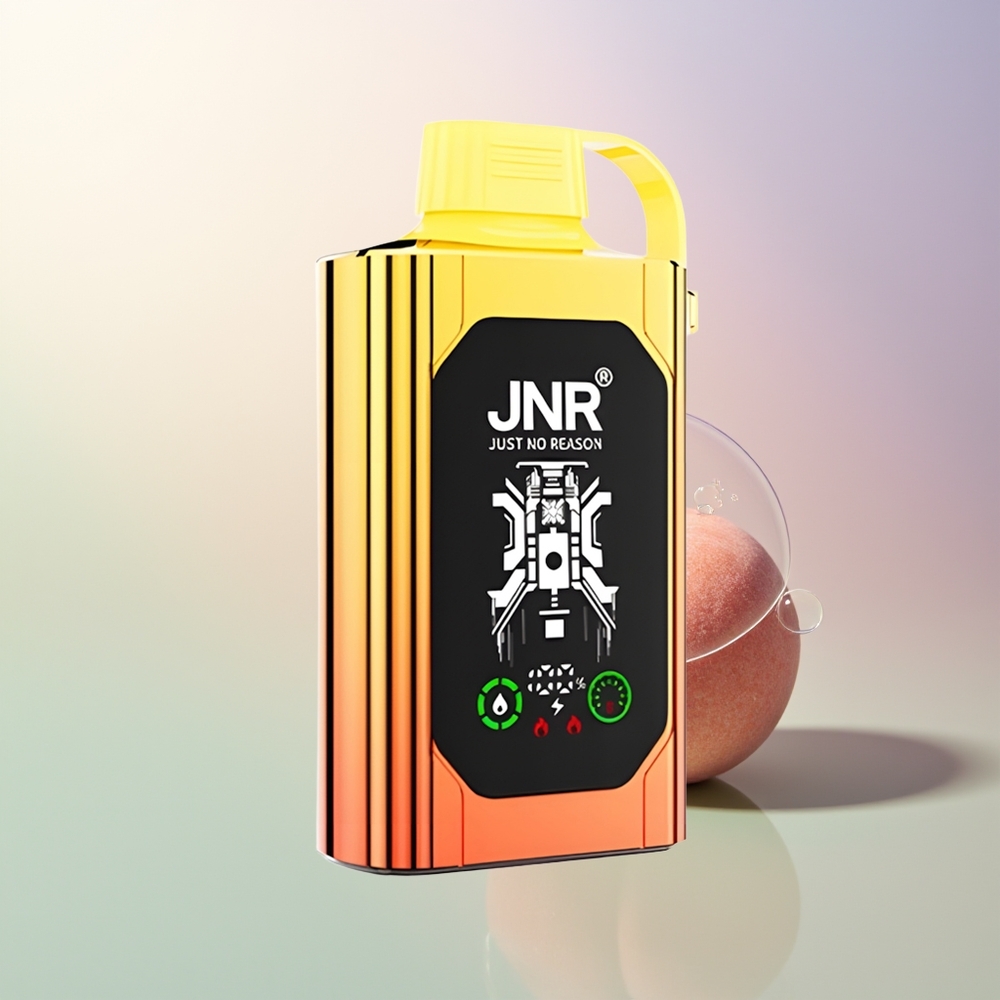 JNR Shisha Hookah Box 20500 Puffs Juicy Peaches HD Display 1000mAh 25ml Dual Mesh Coil Type-C Quick Charge 0/2/5