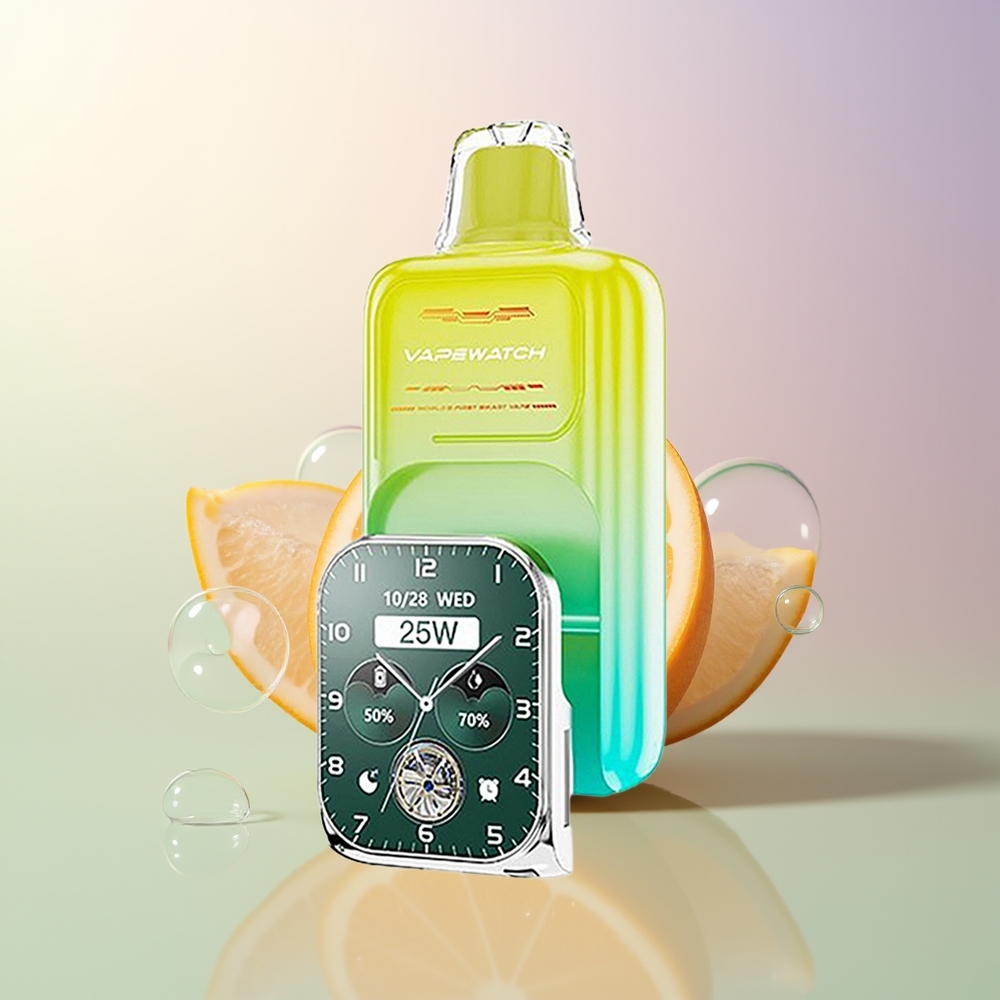 JNR VapeWatch 30000 Puffs Dual Mesh 19mL 1000mAh Type-C Orange Mango