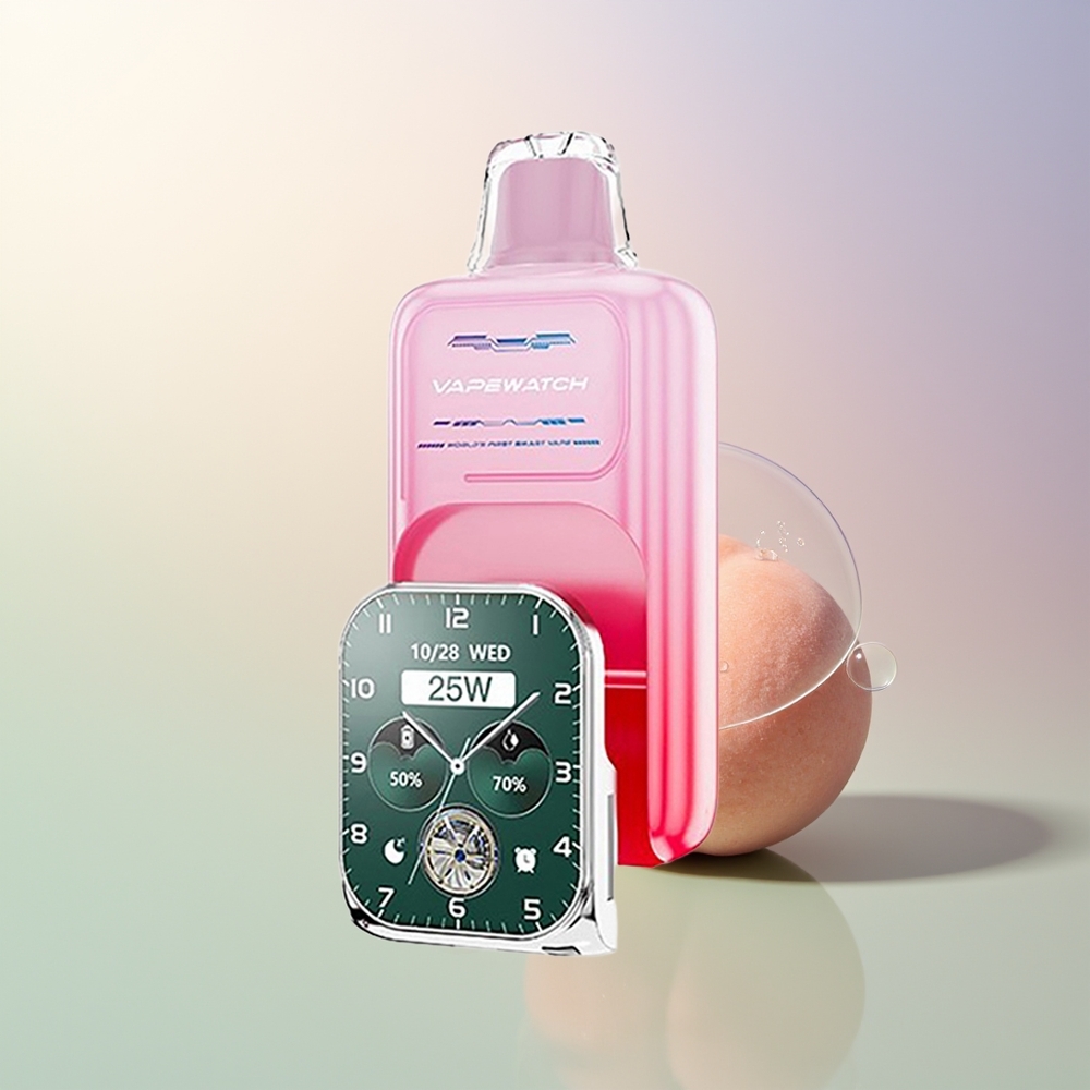JNR VapeWatch 30000 Puffs Georgia Peach Dual Mesh 19mL 1000mAh Type-C