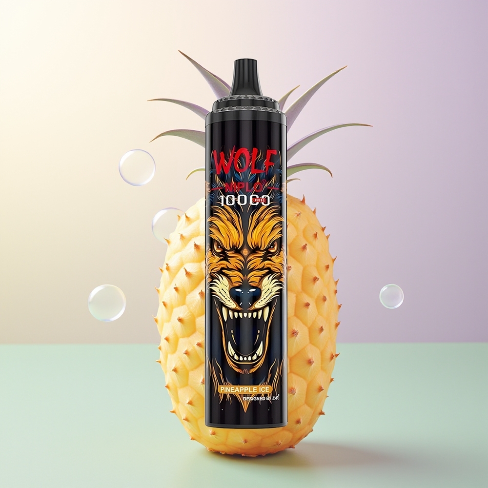 JNR Wolf Niplo 10000 Puffs 20ml Pineapple Ice Mesh 10 Ohm Type-C