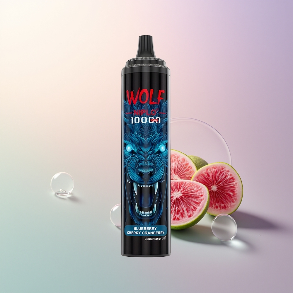 JNR Wolf Niplo 10000 Puffs Blueberry Cherry Cranberry Mesh 10 Ohm 650mAh 20ml Type-C