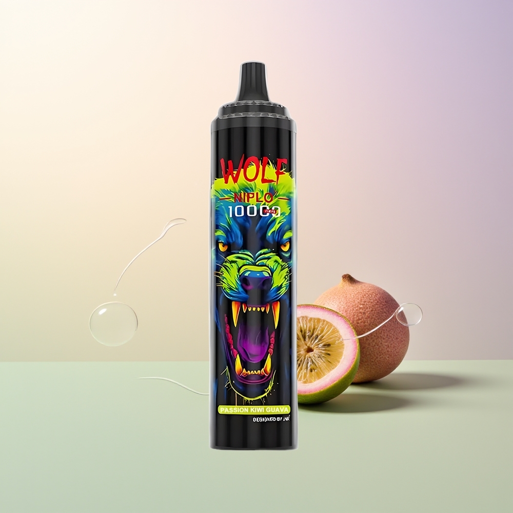 JNR Wolf Niplo 10000 Puffs Passion Kiwi Guava Mesh 10 Ohm 650mAh 20ml Type-C