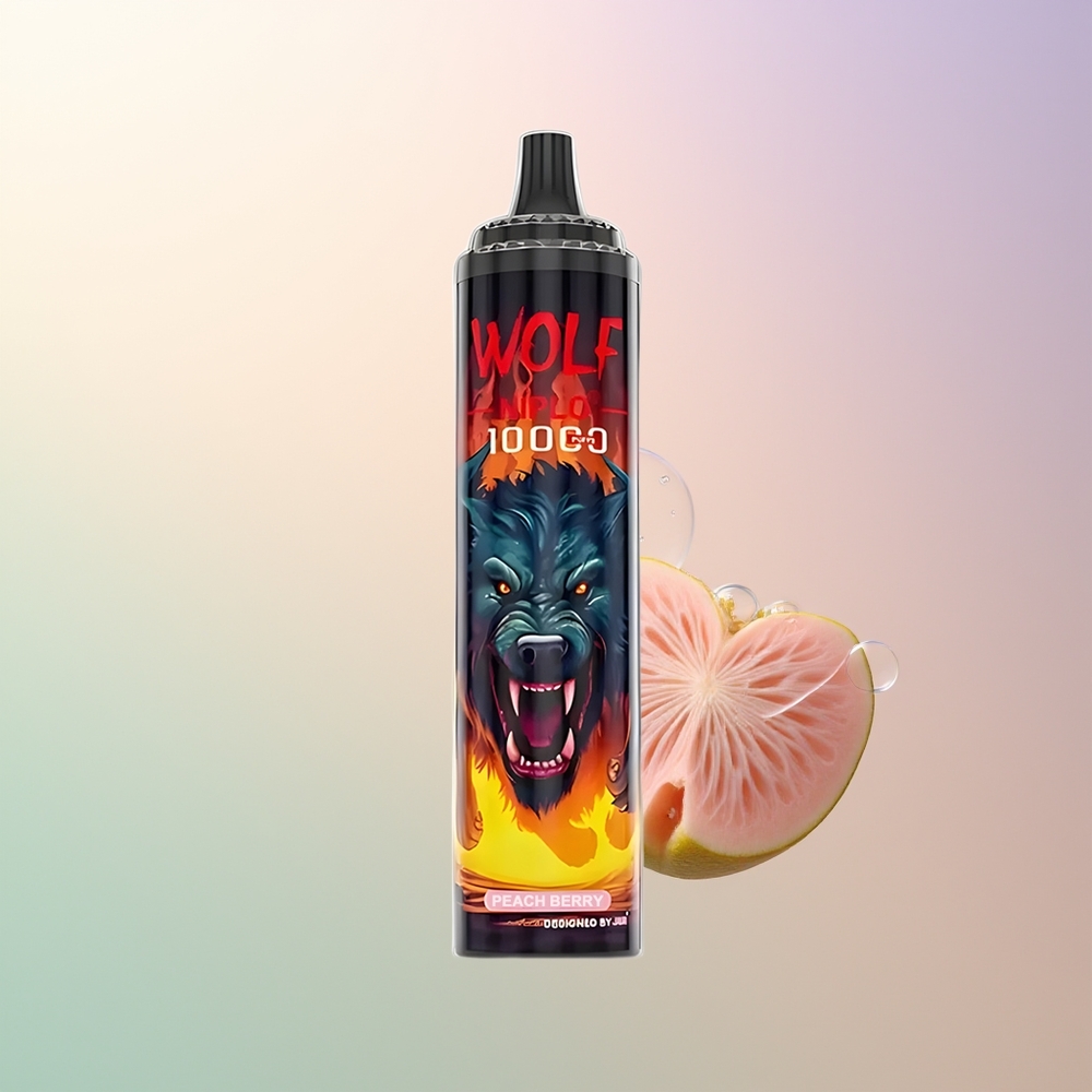 JNR Wolf Niplo 10000 Puffs Peach Berry Mesh 10 Ohm 650mAh Type-C 20ml 0/2/5