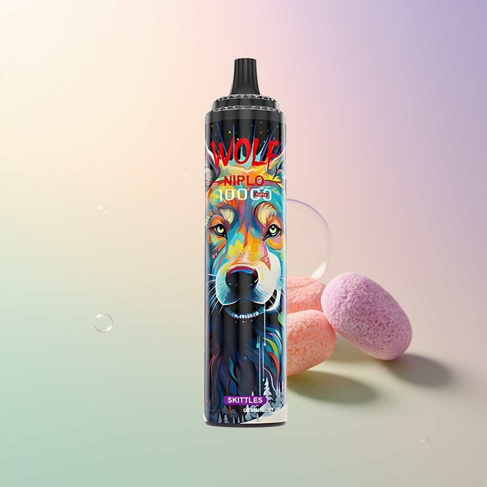 JNR Wolf Niplo 10000 Puffs Skittles 20ml 650mAh Type-C Mesh 10 Ohm