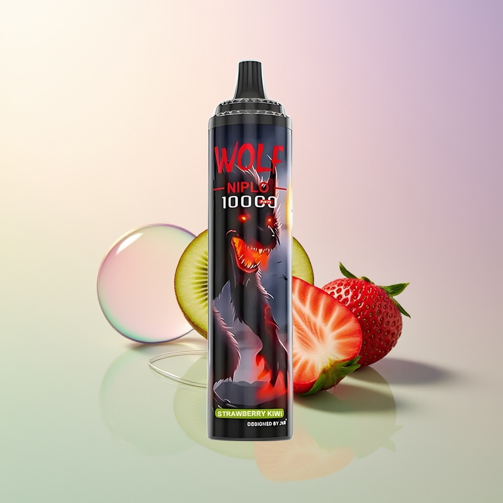 JNR Wolf Niplo 10000 Puffs Strawberry Kiwi Mesh 10 Ohm 650mAh 20ml Type-C