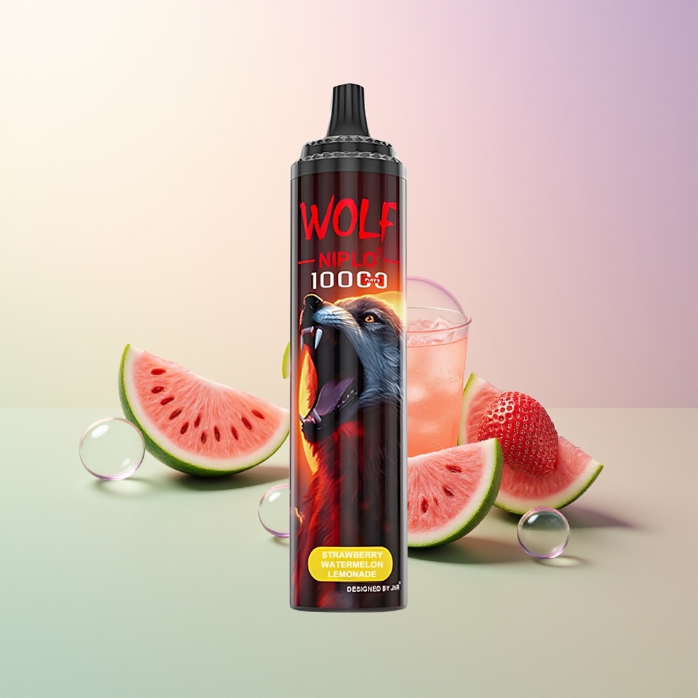 JNR Wolf Niplo 10000 Puffs Strawberry Watermelon Lemonade Mesh 10 Ohm 650mAh Type-C