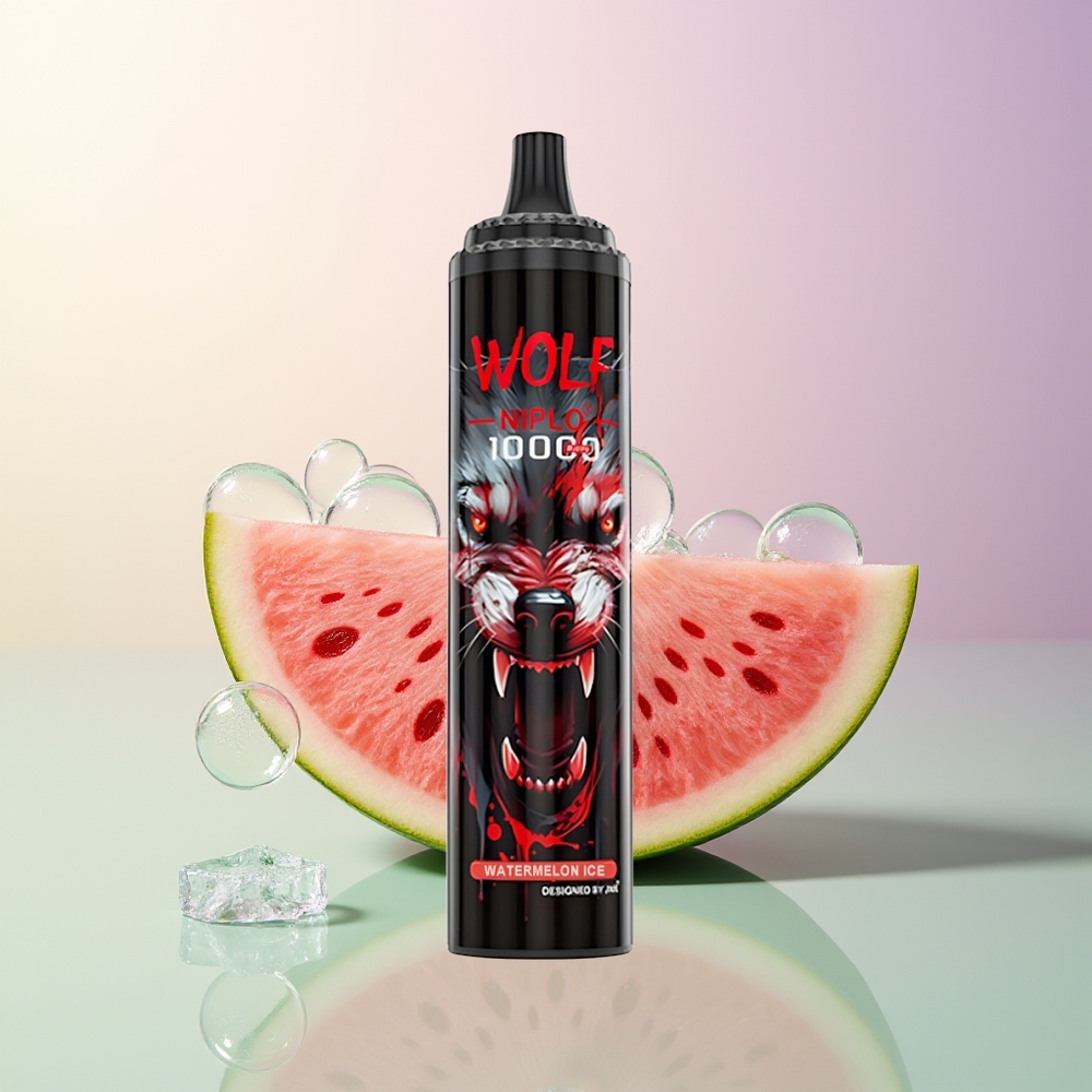 JNR Wolf Niplo 10000 Puffs Watermelon Ice Mesh 10 Ohm 650mAh 20ml Type-C