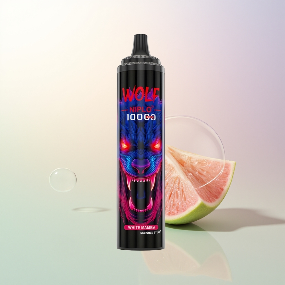 JNR Wolf Niplo 10000 Puffs White Mamba 10 Ohm Mesh 650mAh Type-C 20ml 0/2/5