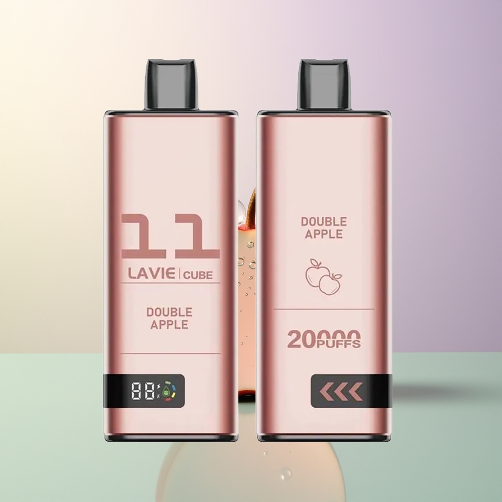 LAVIE Cube 20000 Puffs Disposable Vape Double Apple 28mL 5 Salt Nicotine Type C