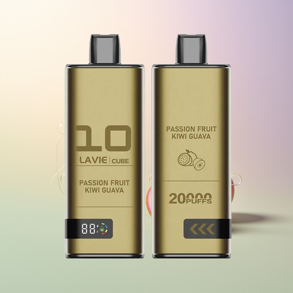 LAVIE Cube 20000 Puffs Disposable Vape Passion Fruit Kiwi Guava 28mL 5 Type C