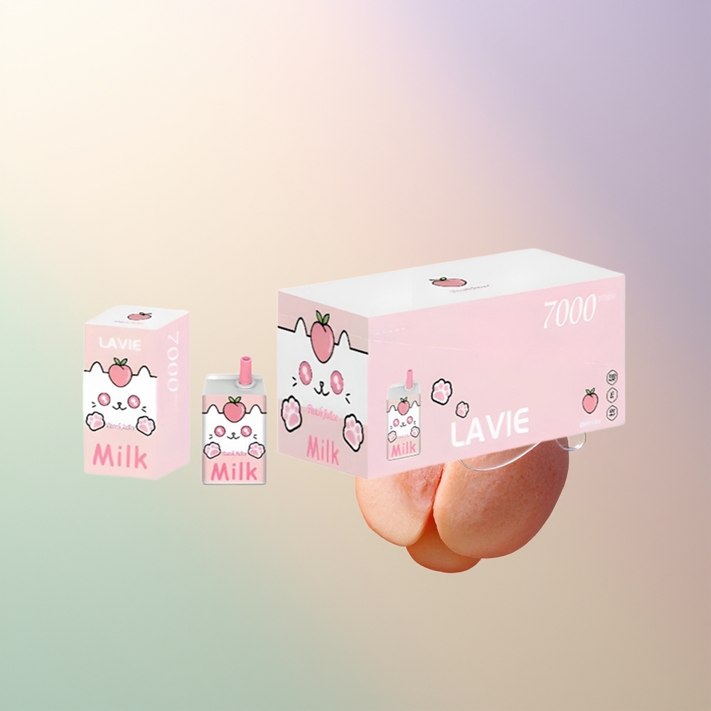 LAVIE Milk 7000 Puffs Peach Juice 16ML Rechargeable 600mAh Type C