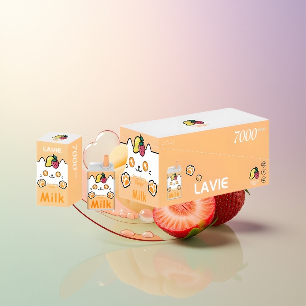 LAVIE Milk 7000 Puffs Strawberry Mango Rechargeable 16ML 5