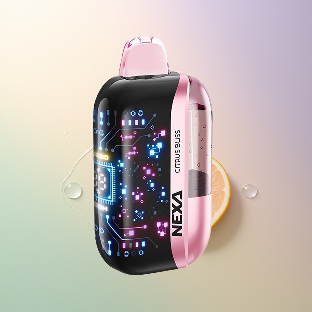 NEXA Ultra 50000 Puffs Citrus Bliss 20ml 800mAh 5 09ohm Dual Mesh 3D Curved Screen Type-C