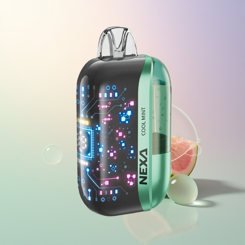 NEXA Ultra 50000 Puffs Cool Mint 20ml 800mah 5 09ohm Dual Mesh 3D Curved Screen Type-C