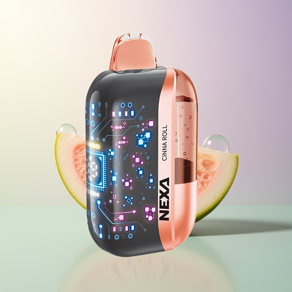 NEXA Ultra 50000 Puffs Disposable Vape Cinna Roll 20ml 800mAh 5 09ohm Dual Mesh 3D Curved Screen Type-C