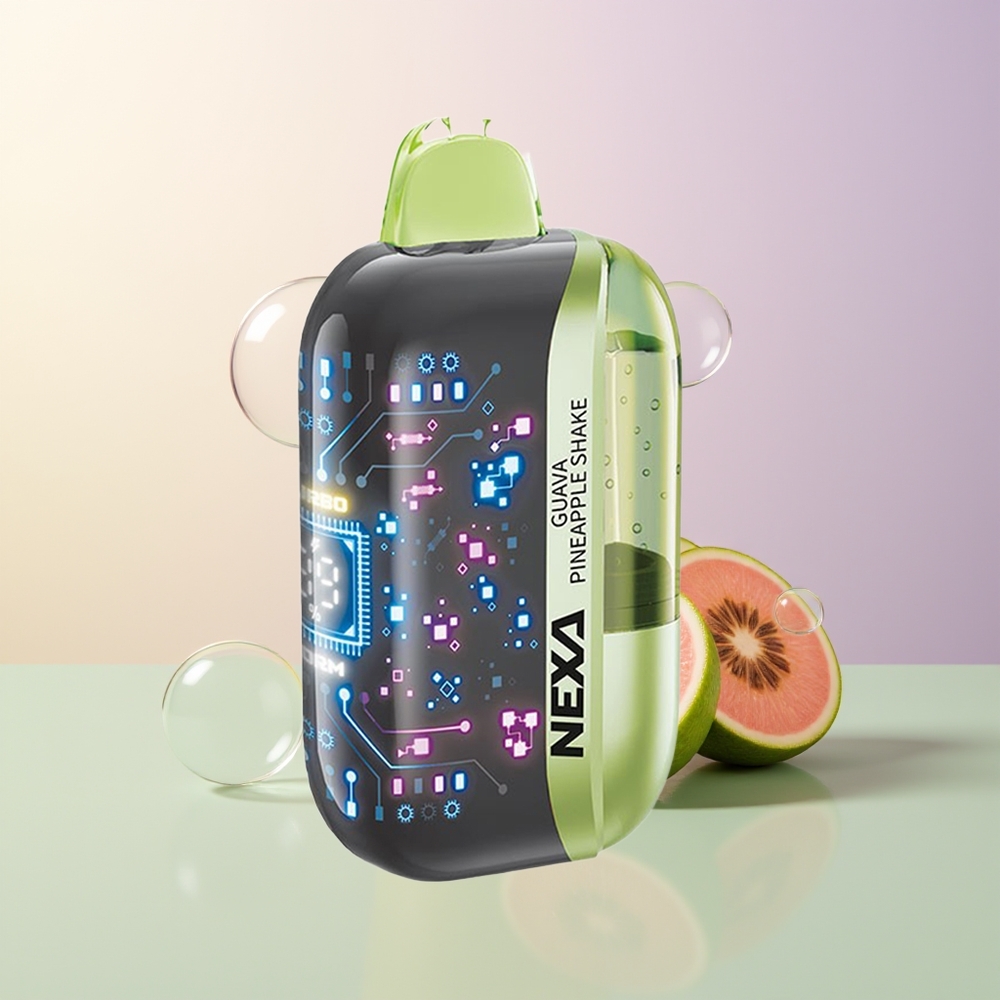NEXA Ultra 50000 Puffs Guava Pineapple Shake 20ml 800mAh 5 09ohm Dual Mesh 3D Curved Screen Type-C