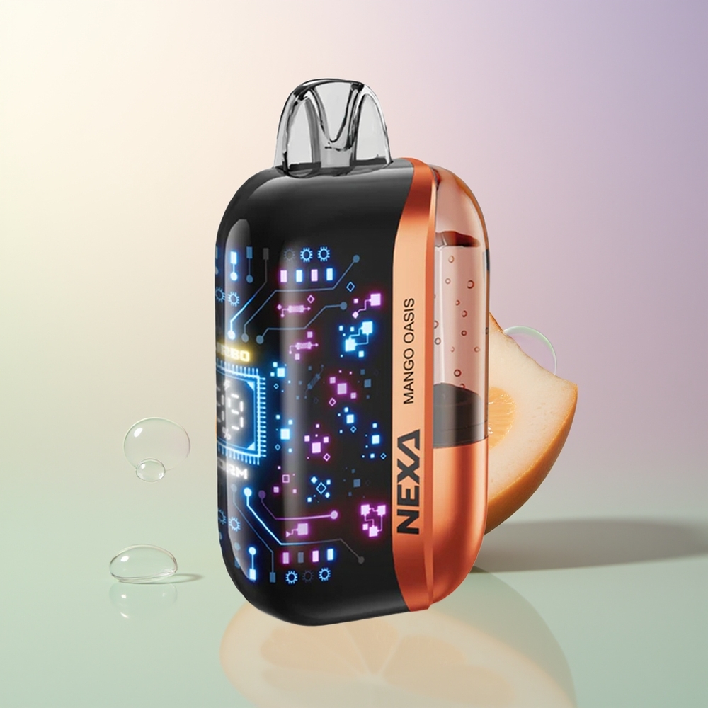 NEXA Ultra 50000 Puffs Mango Oasis 20ml 800mah 5 Type-C 09ohm Dual Mesh 3D Curved Screen
