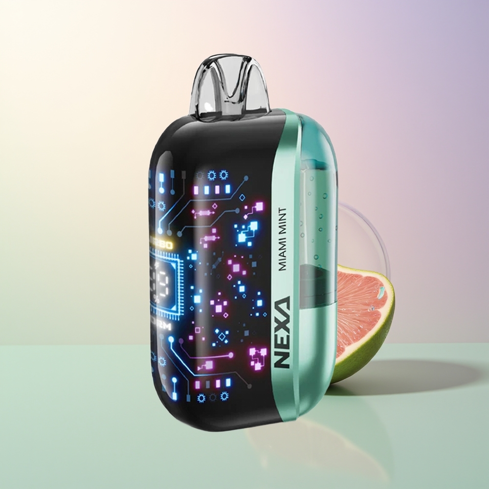 NEXA Ultra 50000 Puffs Miami Mint 20ml 800mah 5 09ohm Dual Mesh 3d Curved Screen Type-c